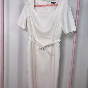 Ann Taylor Cream Midi Dress